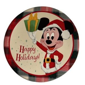 Disney Parks Holiday Home Collection Mickey Mouse Happy Holidays Plaid Trivet